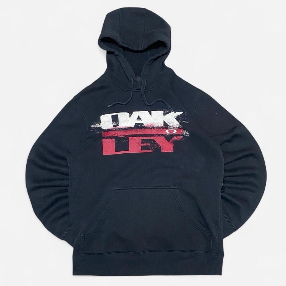 Y2K Oakley white, red & black graphic hoodie